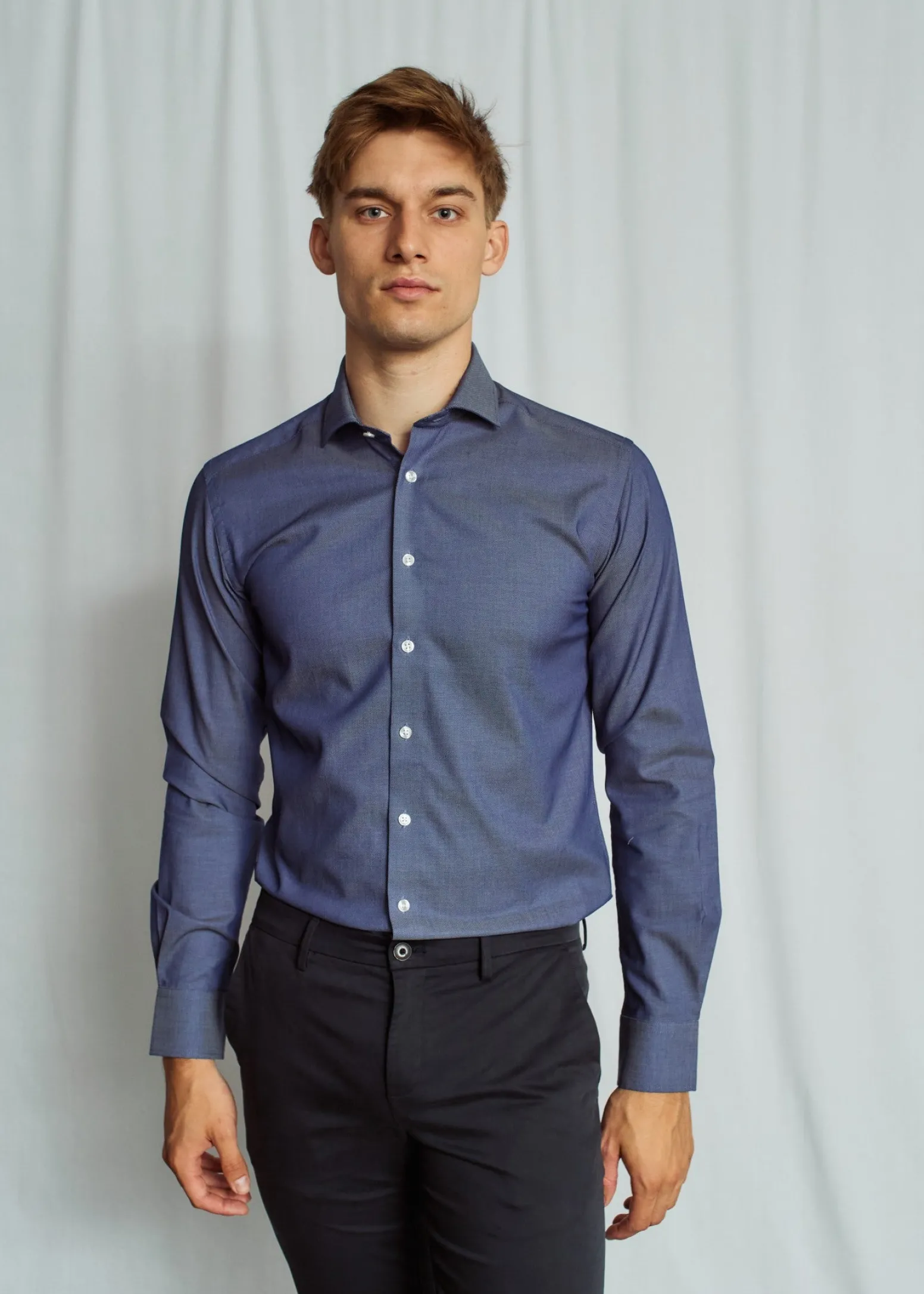 BS Nurkic Slim Fit Skjorta - Blue