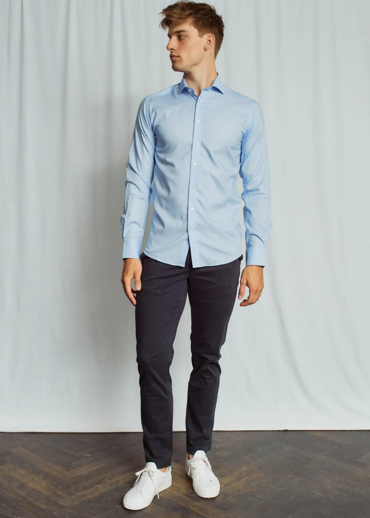 BS Porter Modern Fit Skjorta - Light Blue