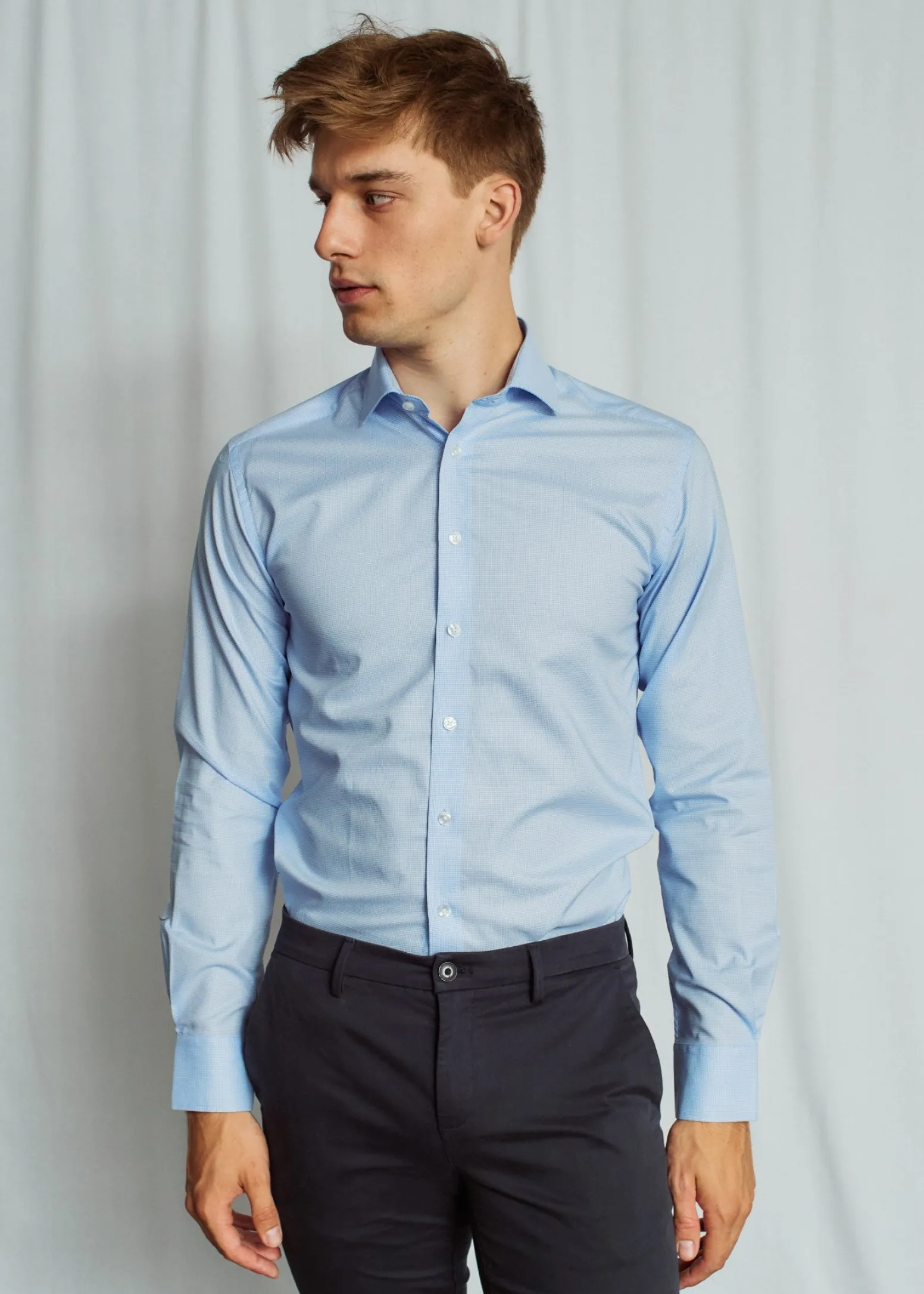 BS Porter Modern Fit Skjorta - Light Blue