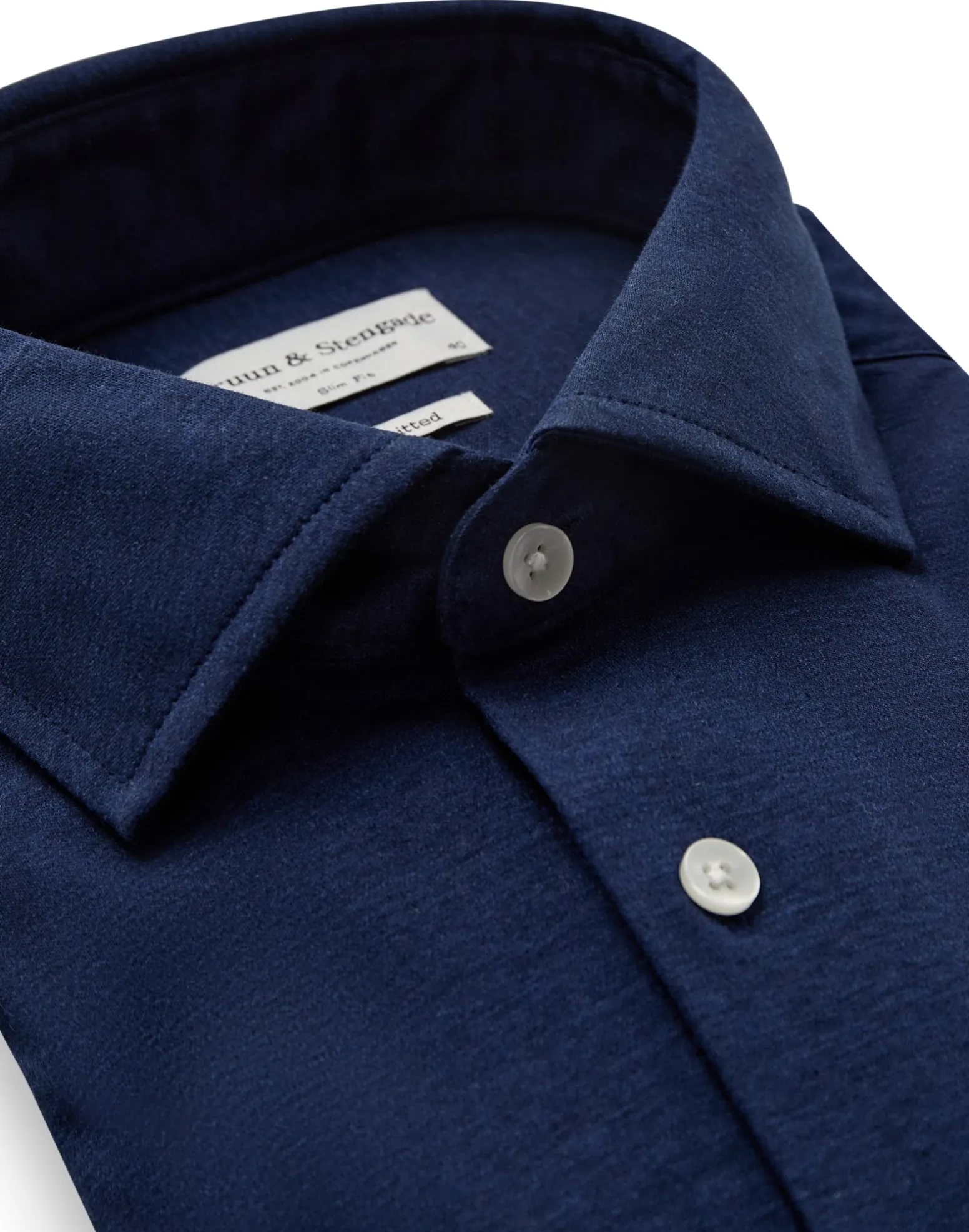 BS Rice Slim Fit Skjorta - Navy