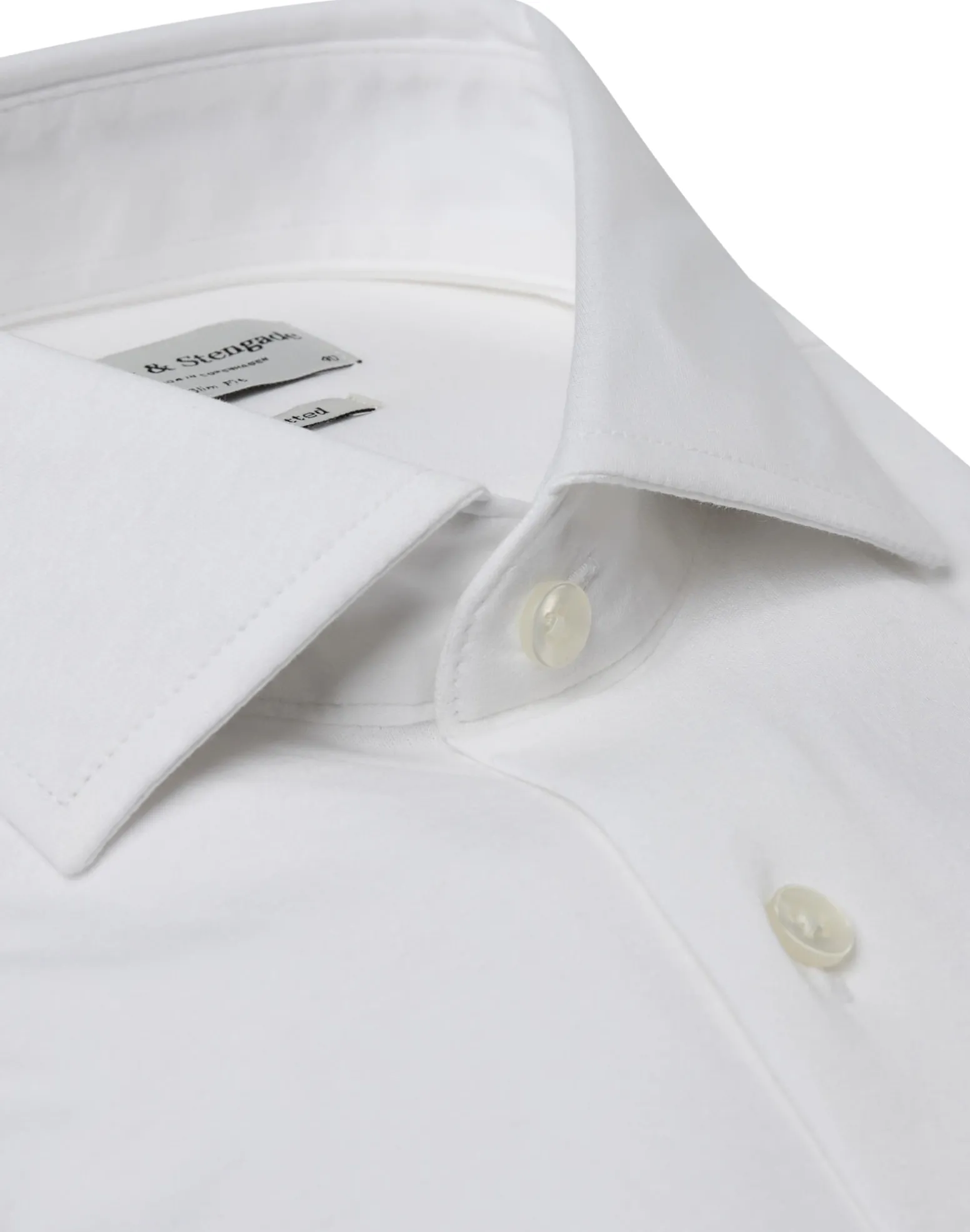 BS Rice Slim Fit Skjorta - White