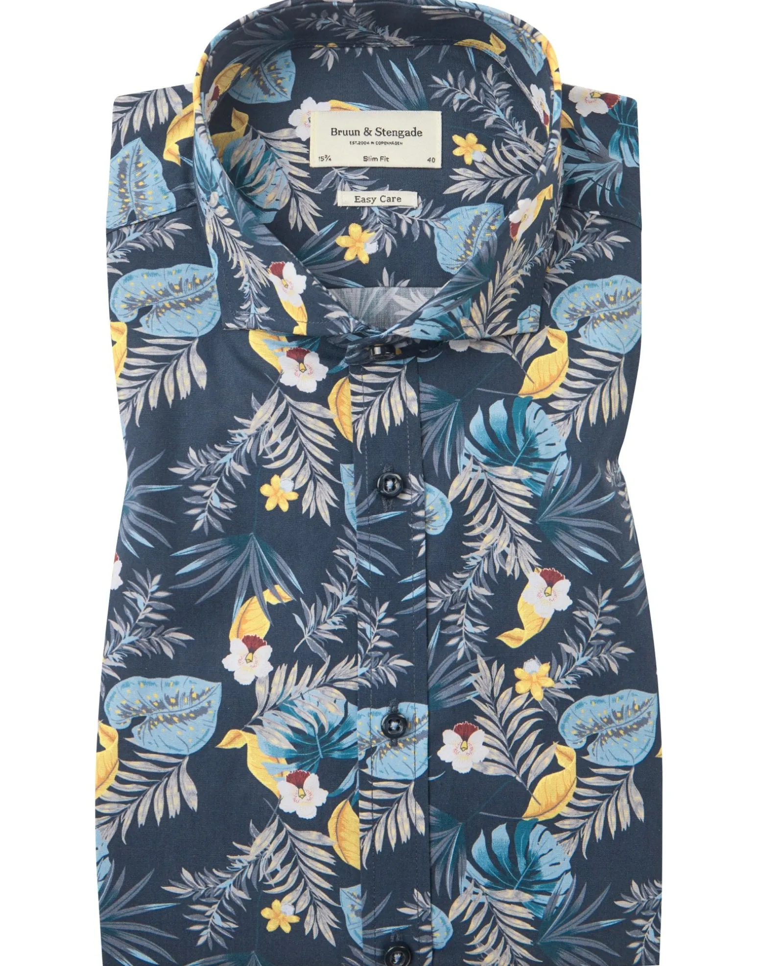 BS Riva Slim Fit Skjorta - Navy