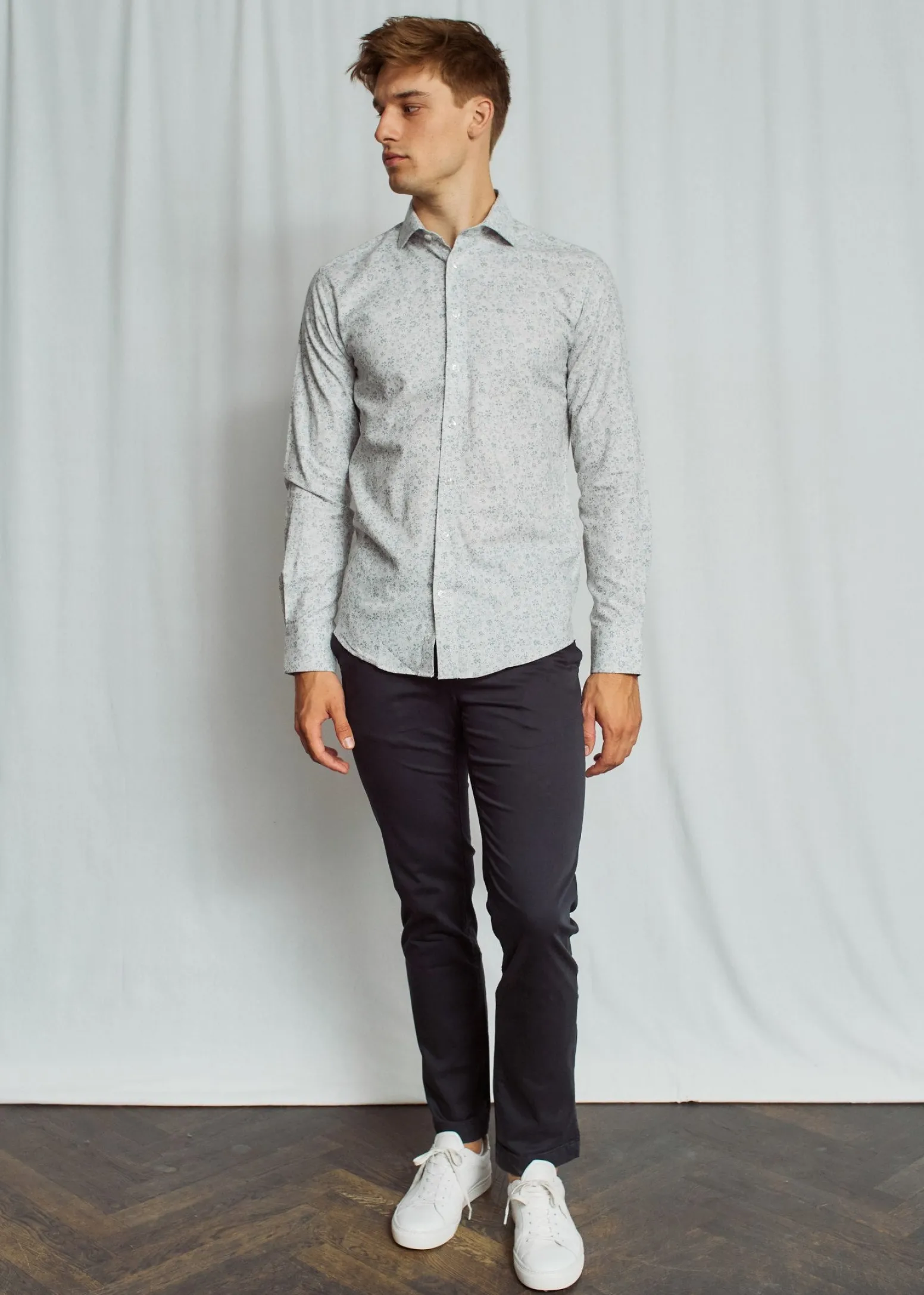 BS Rudy Modern Fit Skjorta - Light Grey