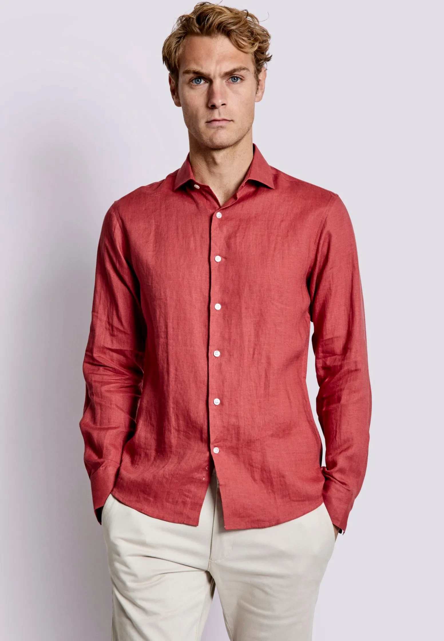 bs_sevilla_casual_slim_fi_3-2.webp BS Sevilla Casual Slim Fit Skjorta - Rust