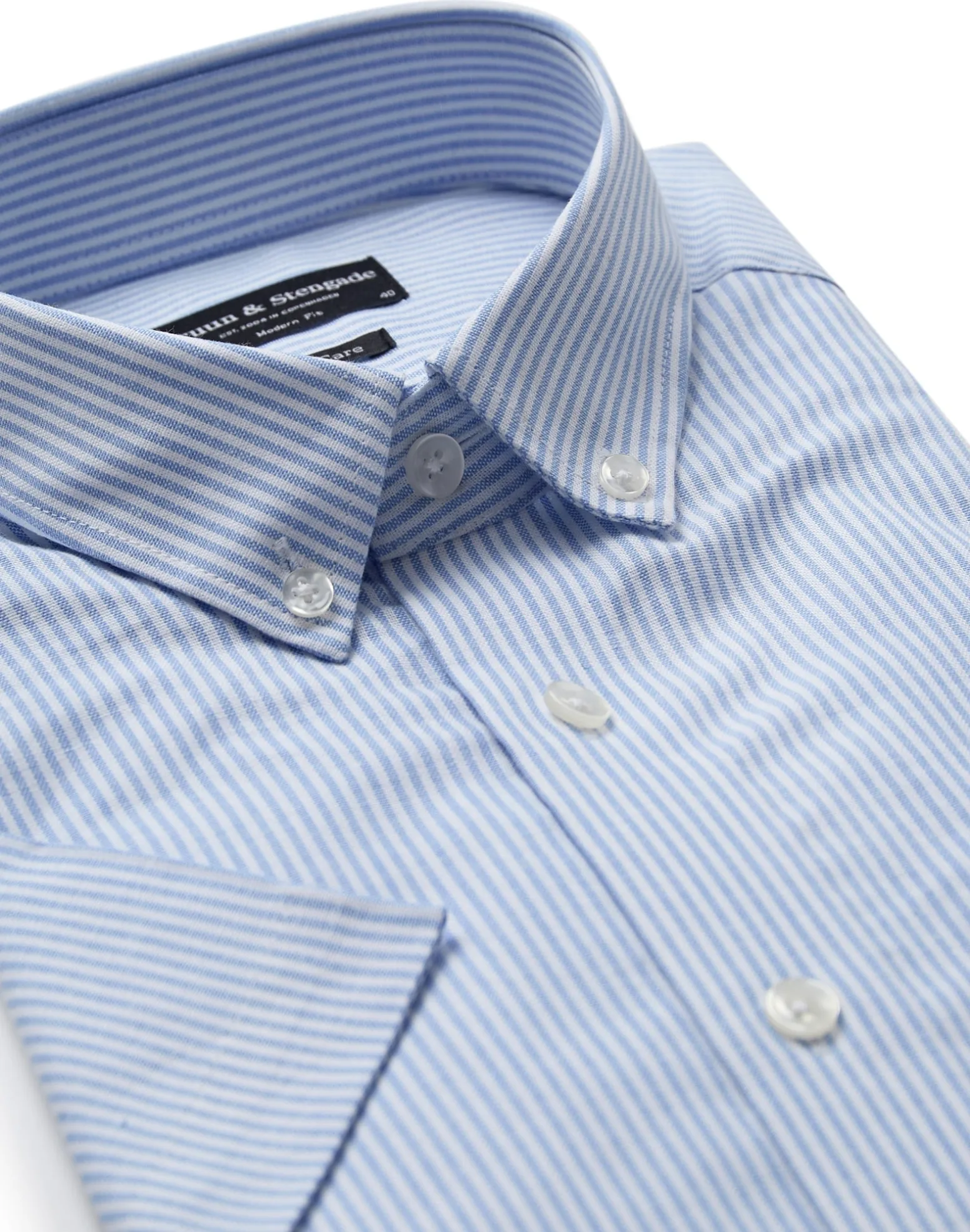 BS Stafford Modern Fit Skjorta - Light Blue/White