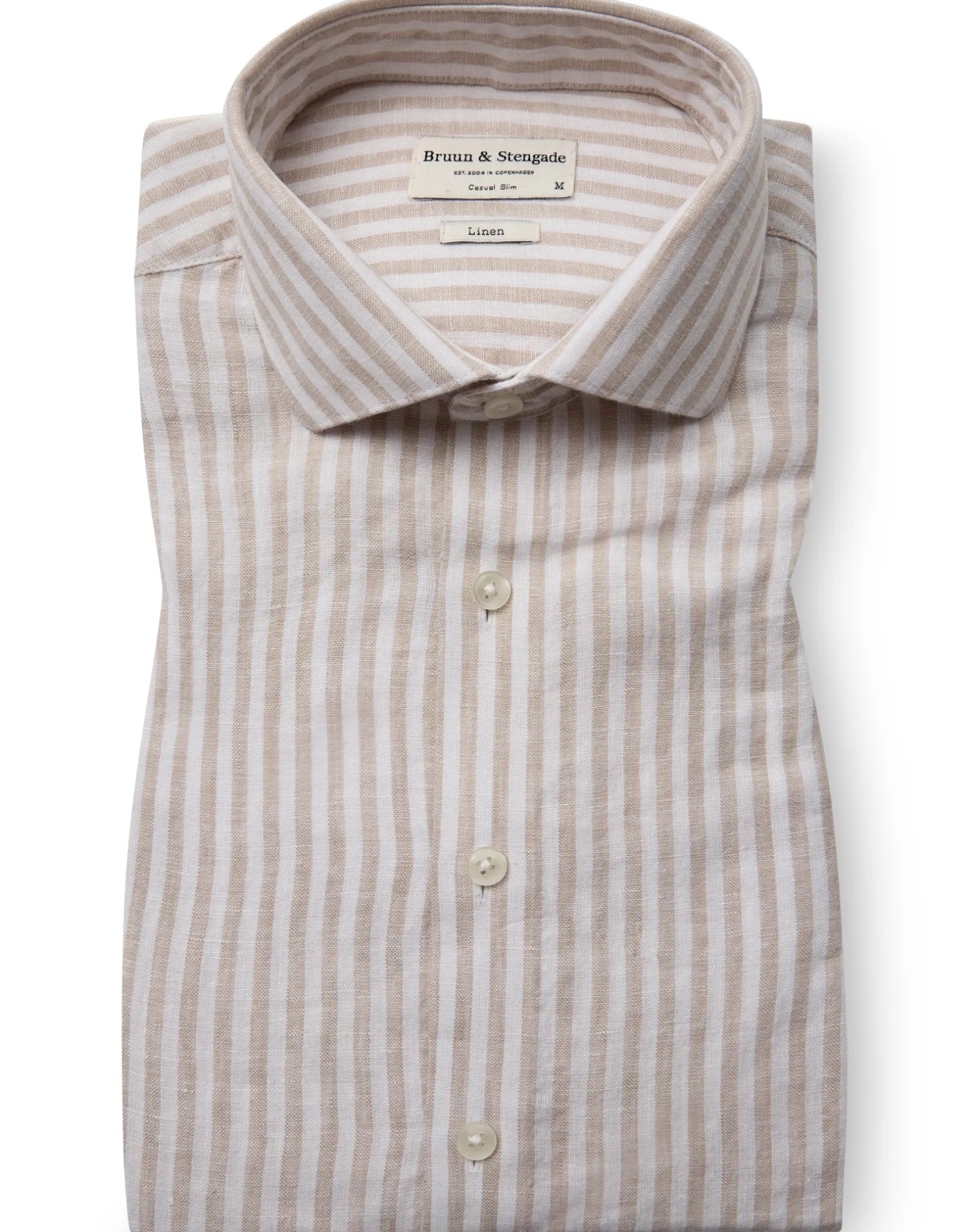 BS Sydney Casual Slim Fit Skjorta - Sand/White