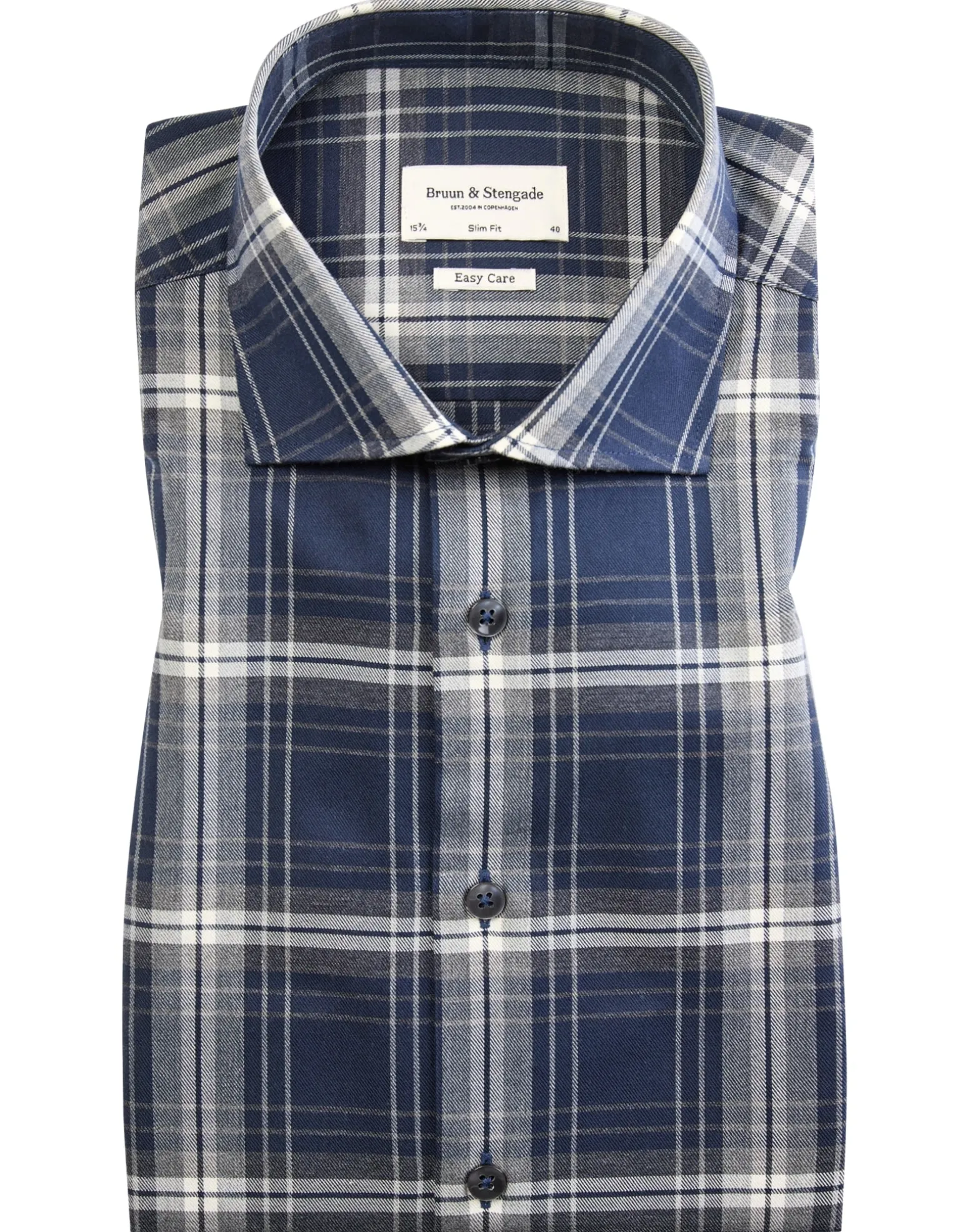 BS Tony Slim Fit Skjorta - Dark Blue