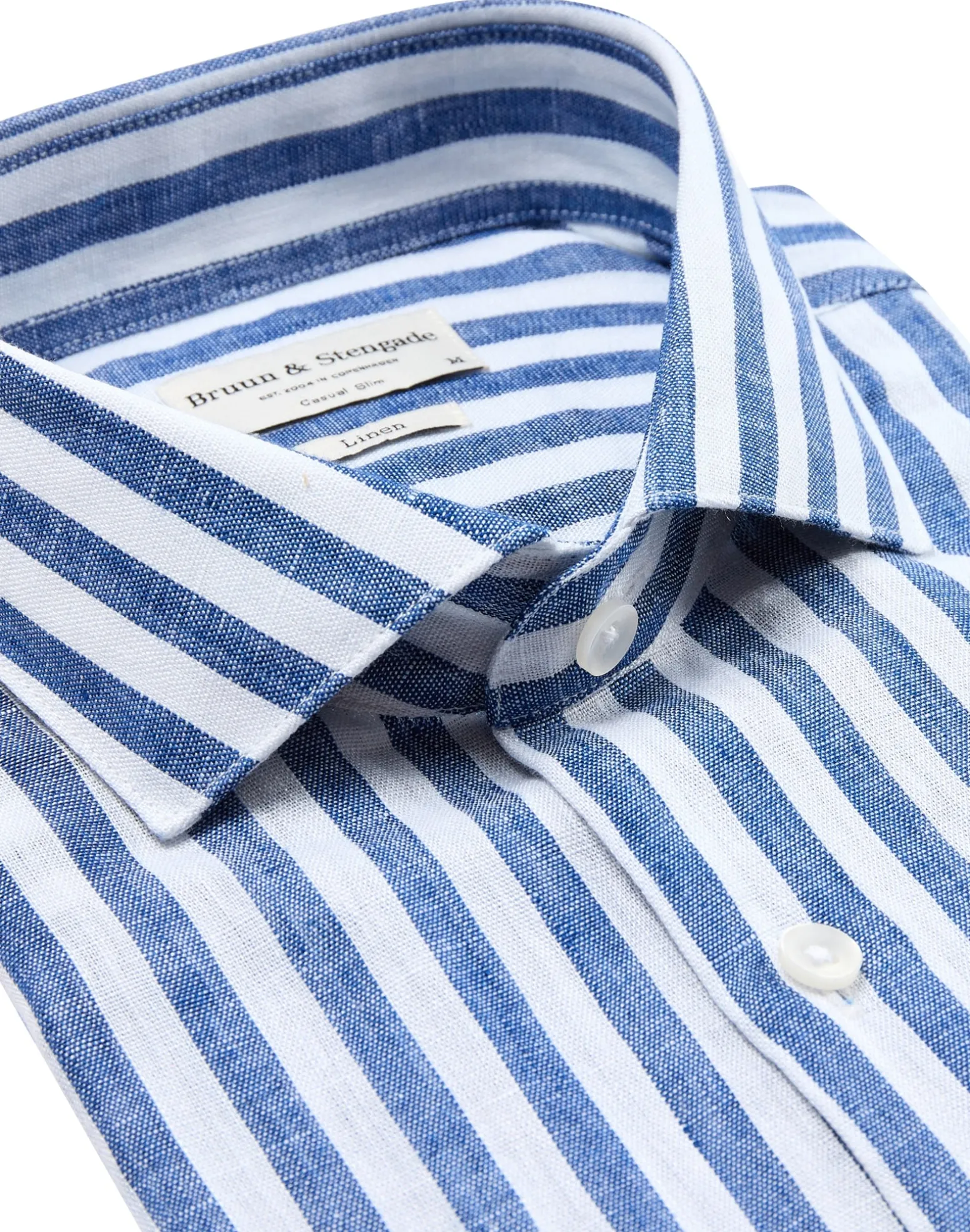 BS Valencia Casual Slim Fit Skjorta - Blue/White