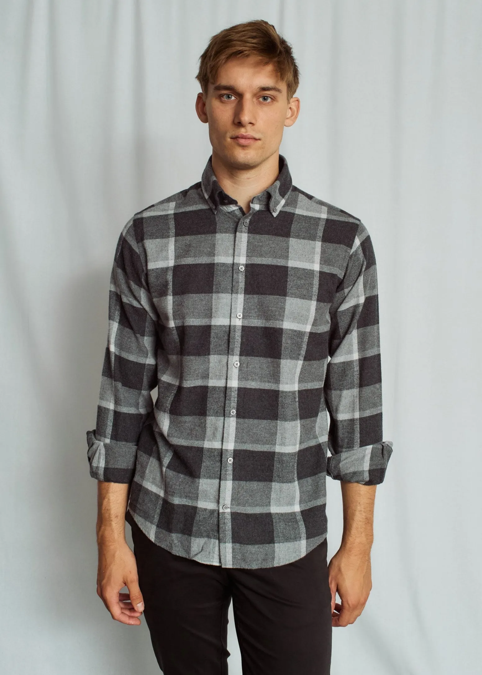 BS Varuna Casual Modern Fit Skjorta - Charcoal