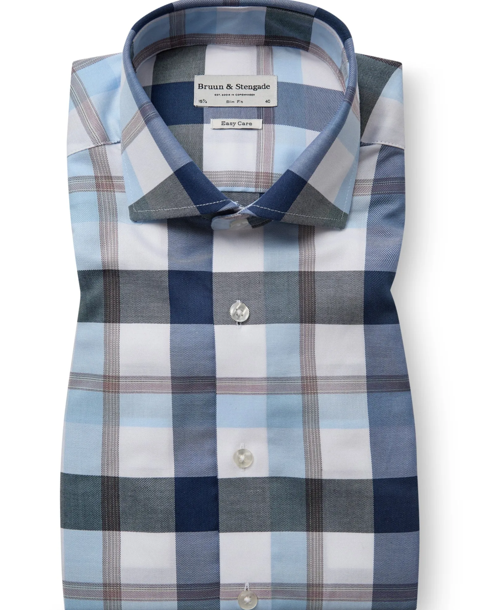 BS Watt Slim Fit Skjorta - Blue